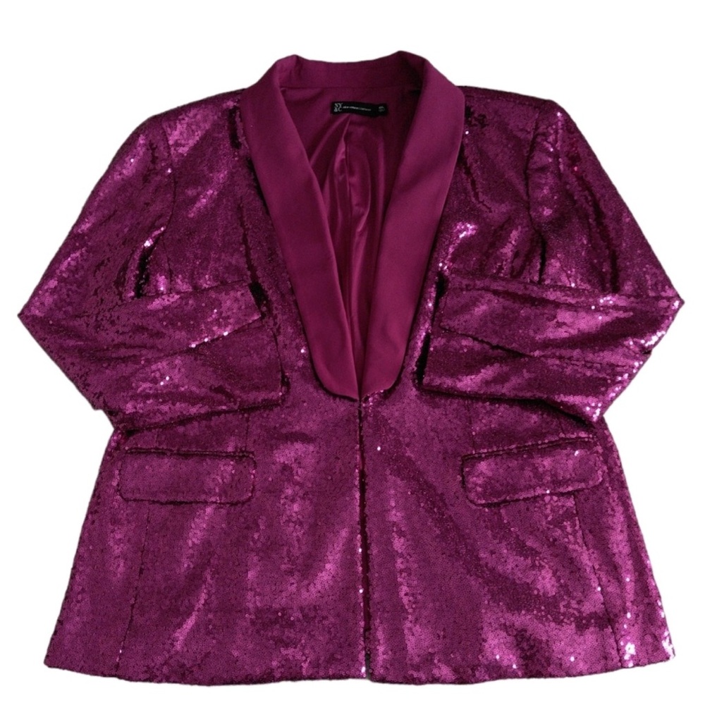 New York and Company Pink Sequin Blazer